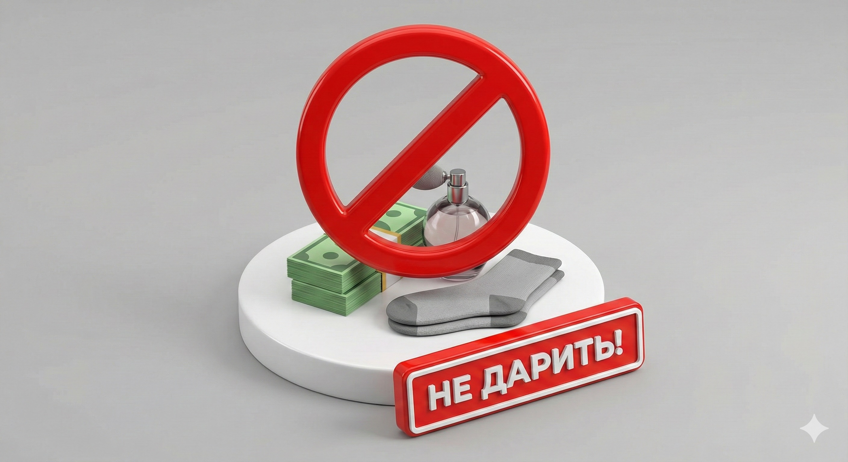Инфографика запрещенные подарки начальнику деньги, носки, парфюм