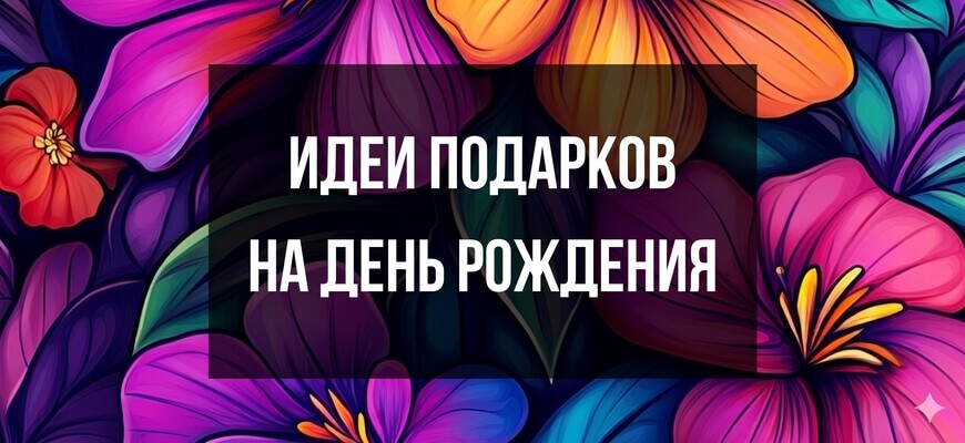 Обложка с цветами для раздела Что подарить на день рождения