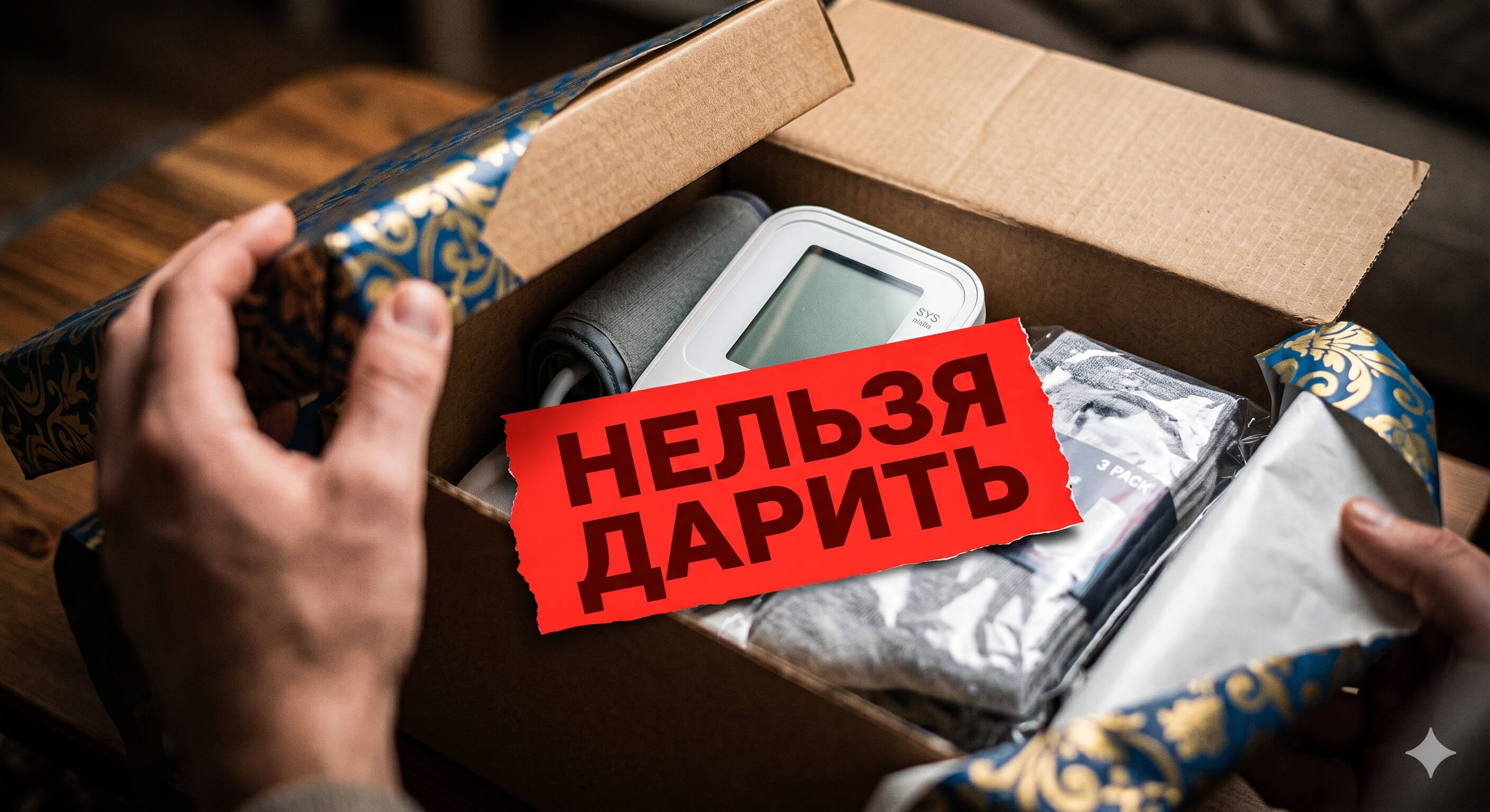 Медицинский тонометр и дешевые носки, которые категорически нельзя дарить мужчине на юбилей
